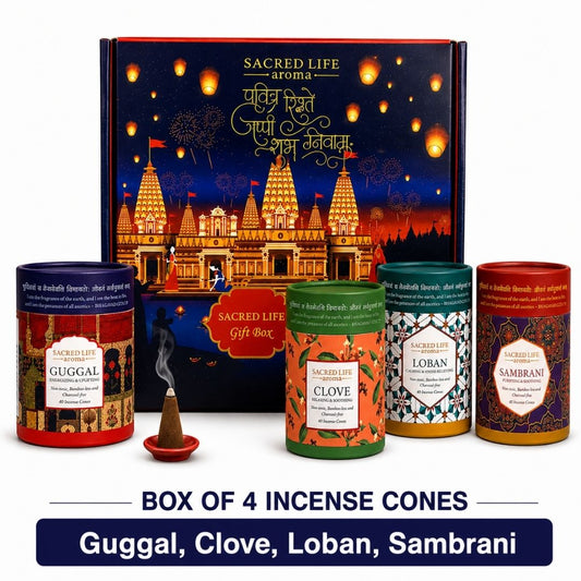 Sacred Life Awadh Aroma Gift Box (160 Dhoop Cones)