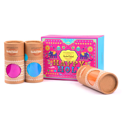 Antarkranti | Herbal Holi Gulal | Truck Art 3 in 1 Gift Set | Herbal Holi Color
