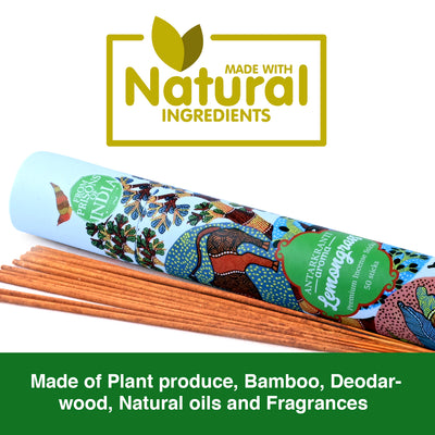 ANTARKRANTI | LEMONGRASS Incense Sticks | 100% Natural and Charcoal Free | Handcrafted Agarbatti for Positive Energy & Yoga Meditation| Pooja Item for Home| Burning Time- 35-40 Mins