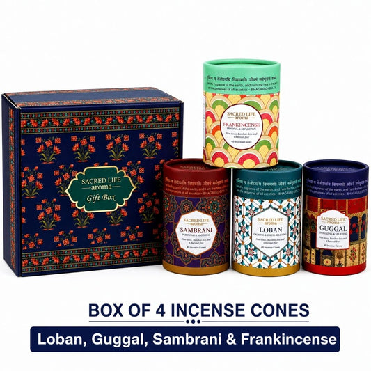 Sacred Life Aranyaka Aroma Gift Box (160 Dhoop Cones)