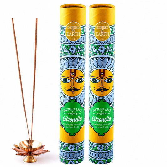 Sacred Life Aroma Citronella Handmade Premium Incense Sticks – A Refreshing Addition to Your Home