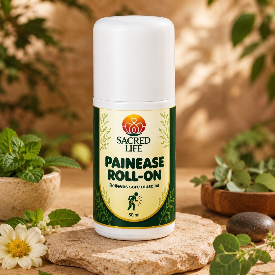 Sacred Life PainEase Roll-On 50 ml – Convenient Roll-On for Sore Muscles, Tension & Everyday Comfort