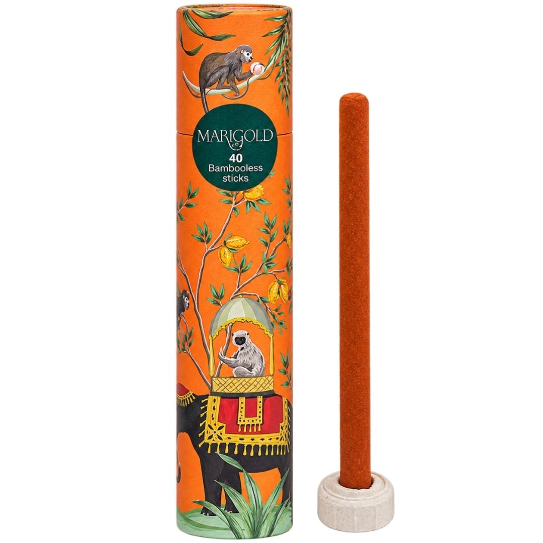 Sacred Life Marigold Premium Bambooless Incense Sticks – 40 Sticks