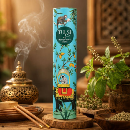 Sacred Life Tulsi Premium Bambooless Incense Sticks – Natural Aromatic Fragrance