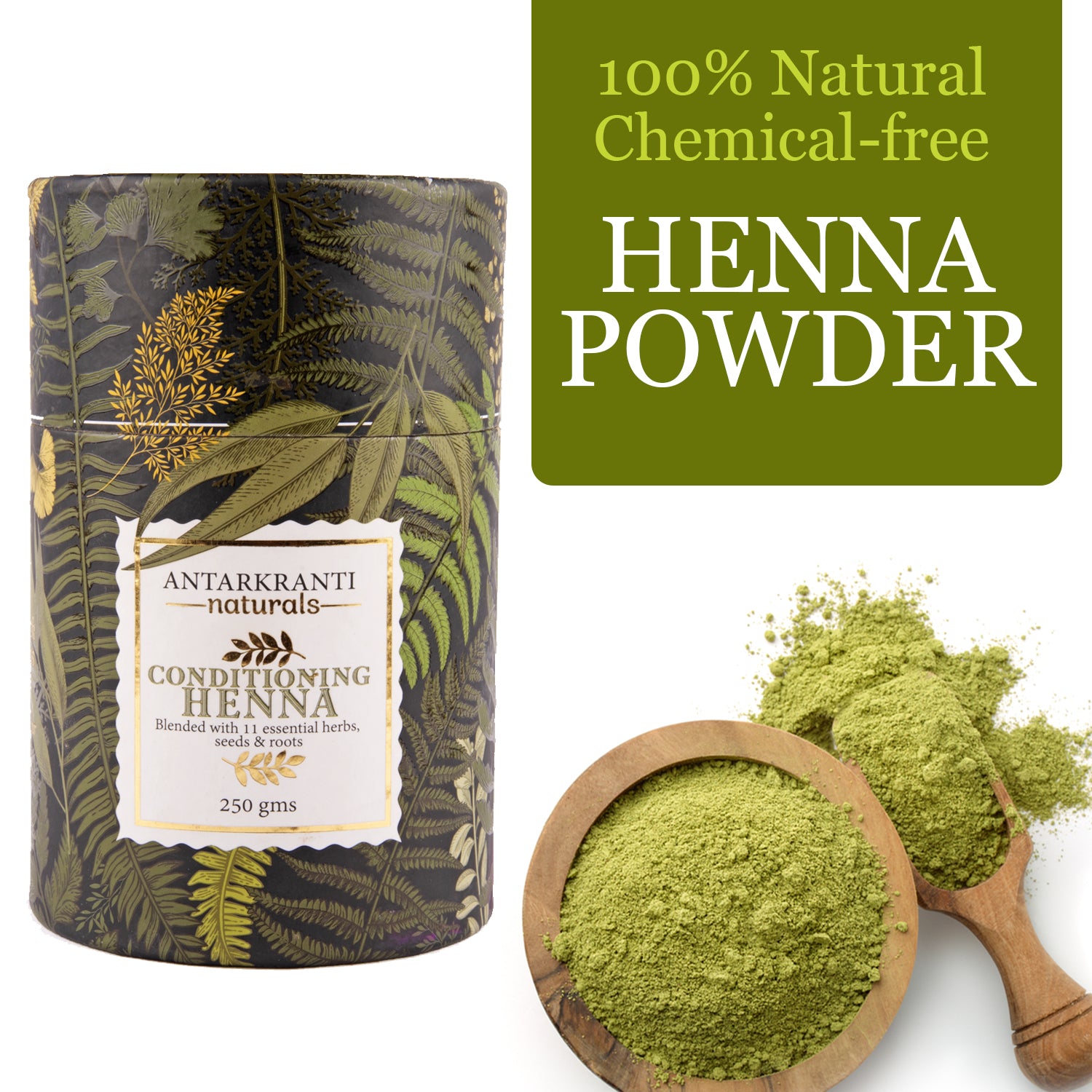 Antarkranti | Pure and Natural Conditioning HENNA Pack | Nourishing Hair Treatment with Natural Ingredients | Restores Shine Strengthens Conditions | Organic Formula for Healthy Hair