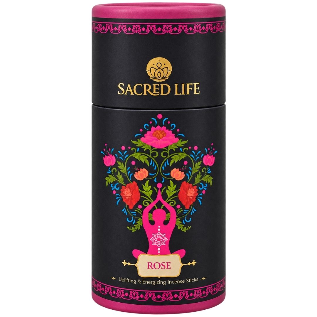 Sacred Life Rose Incense Sticks Combo Pack | Uplifting & Energizing | Pack of 2