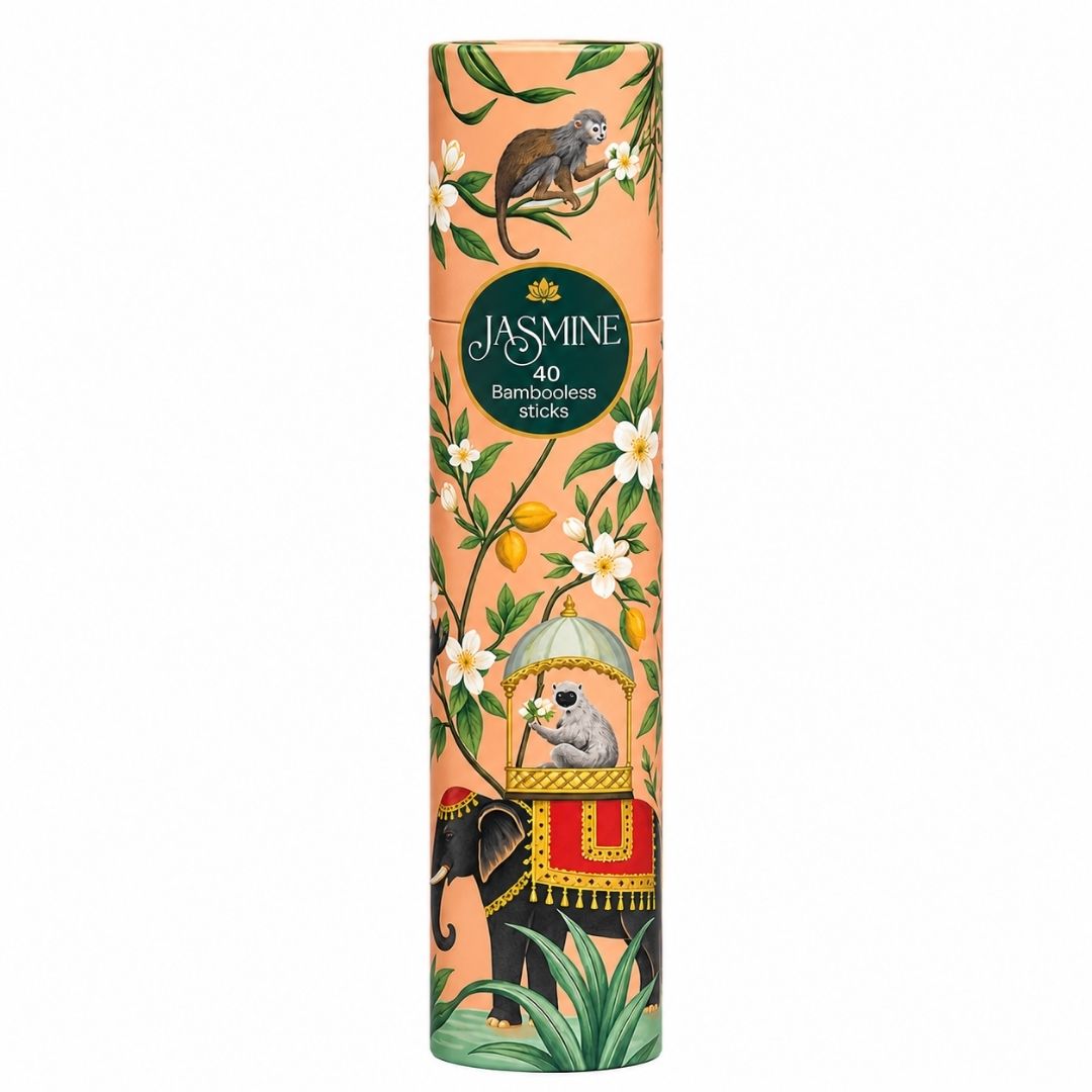 Sacred Life Jasmine Bambooless Incense Sticks – Premium Natural Fragrance | 40 Sticks