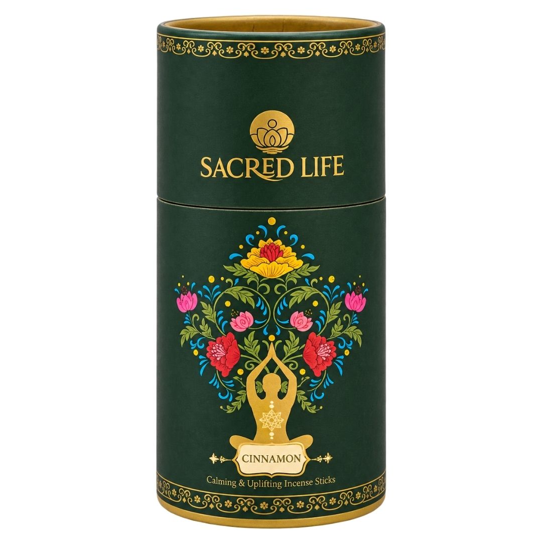 Sacred Life Cinnamon Incense Sticks – Pack of 2 | Calming & Uplifting Fragrance