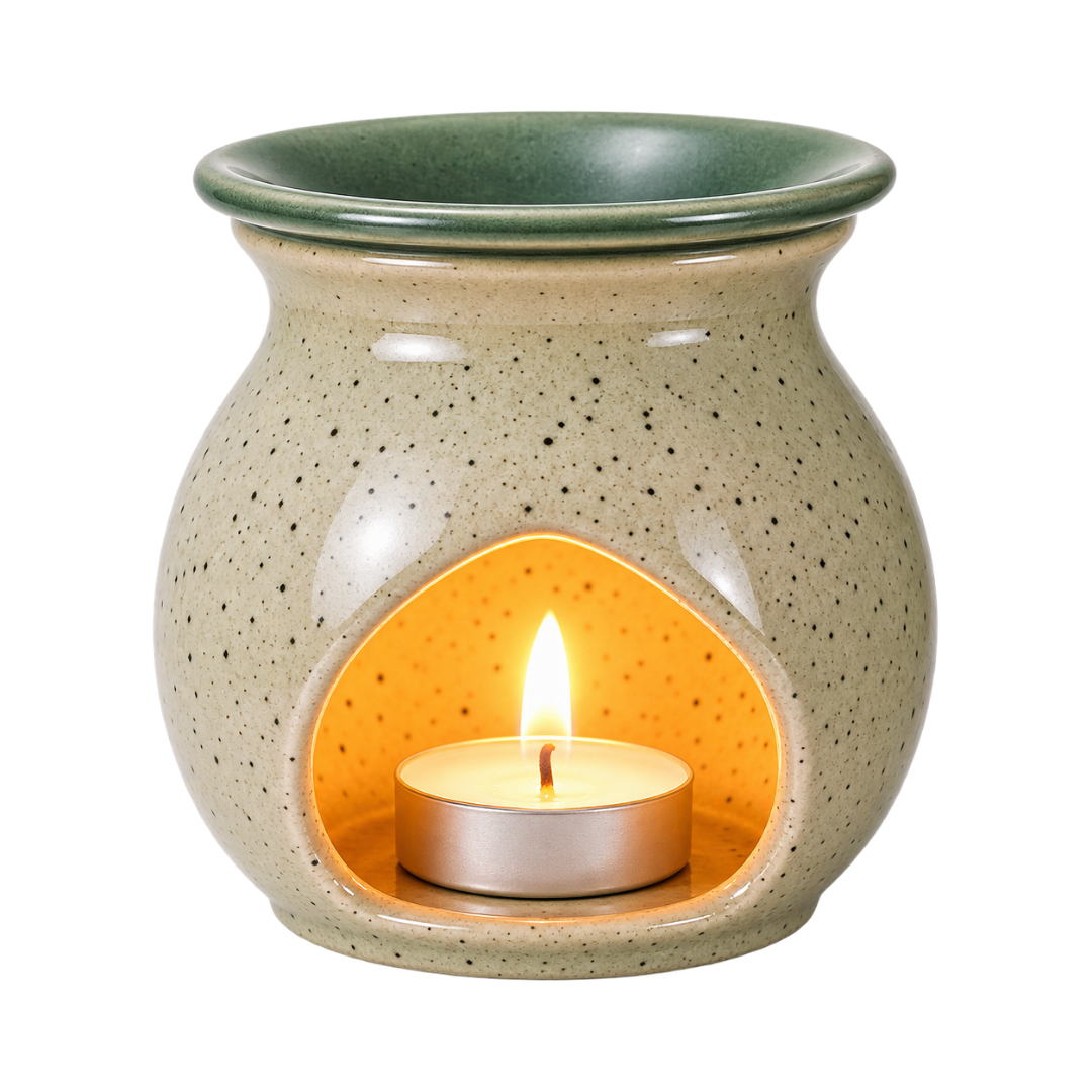 Sacred Life Ceramic Oil Vapouriser White Pot