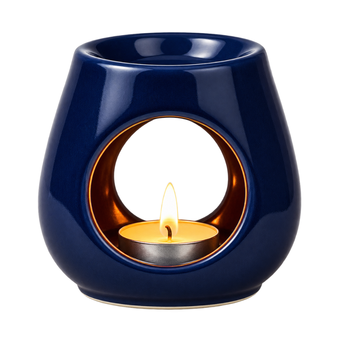 Sacred Life Ceramic Aroma Oil Burner Blue Bowl
