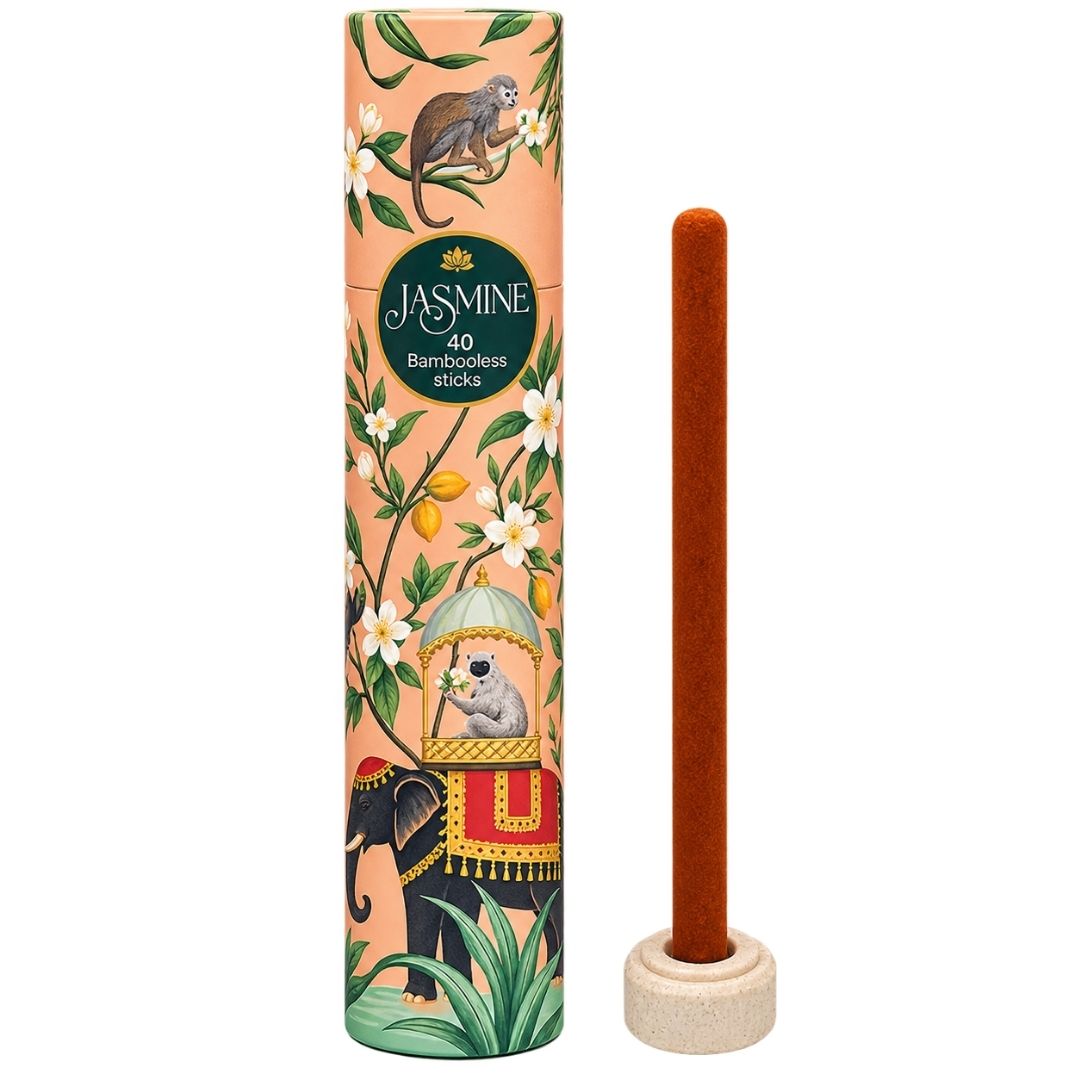 Sacred Life Jasmine Bambooless Incense Sticks – Premium Natural Fragrance | 40 Sticks