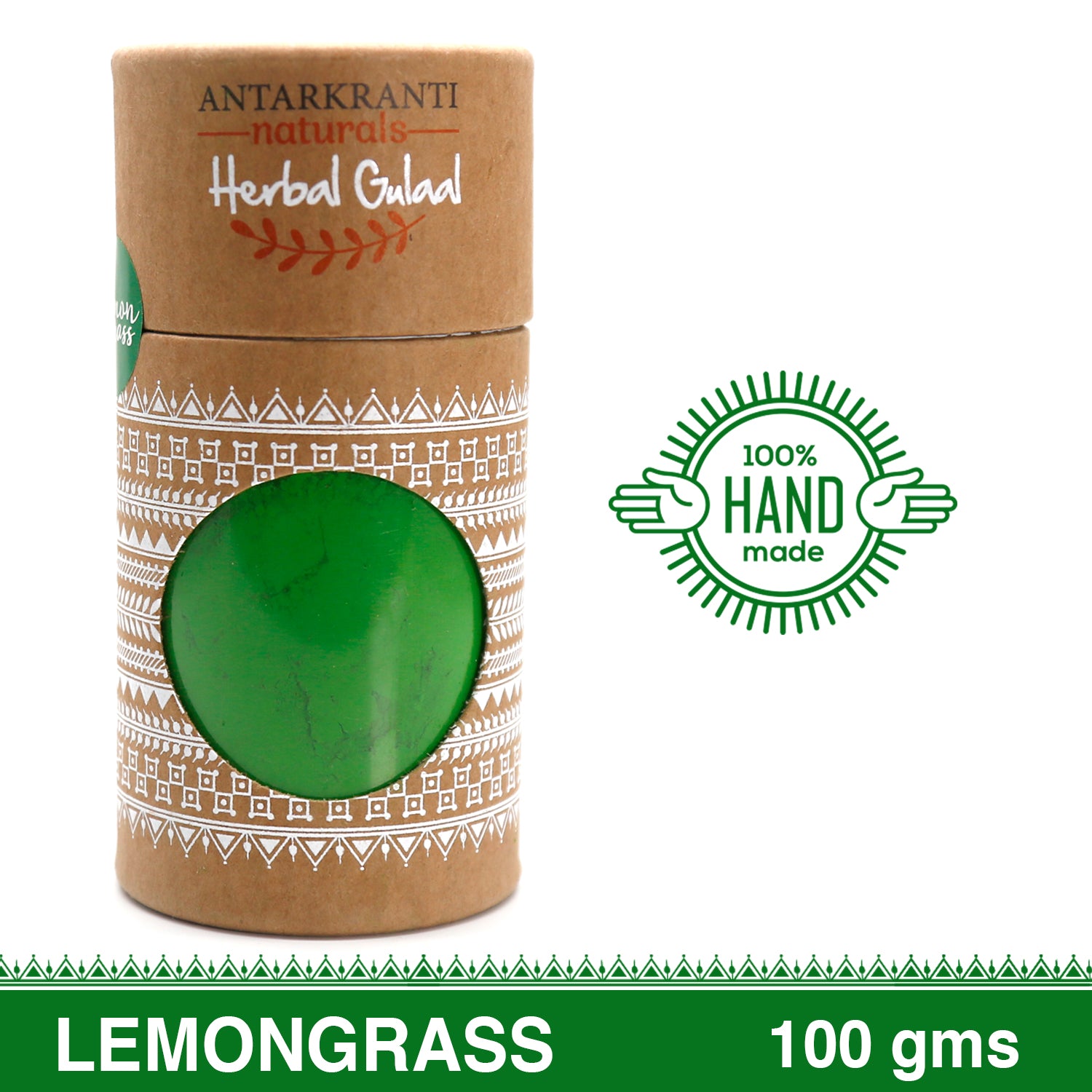 Antarkranti Naturals Hand-Made Herbal Gulal | Maize Starch | Tesu Flowers | Rose | Marigold | Sandalwood | Food Grade Colours | Green Yellow and Red Colour | Classic Gift Set - Pack of 3 | 100gm x 3