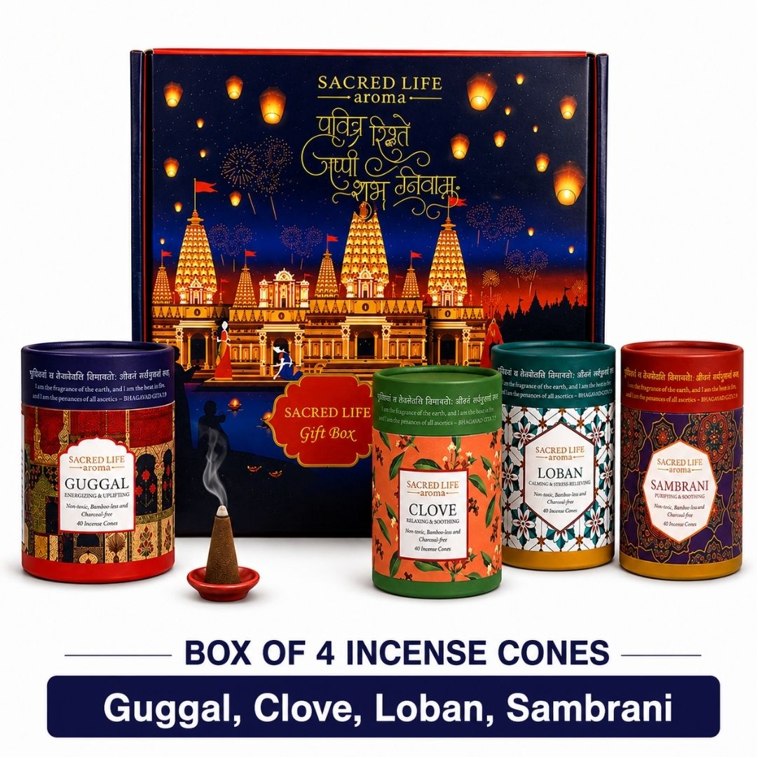 Sacred Life Awadh Aroma Gift Box (160 Dhoop Cones)