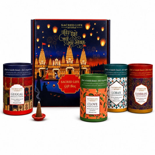 Sacred Life Awadh Aroma Gift Box (160 Dhoop Cones)