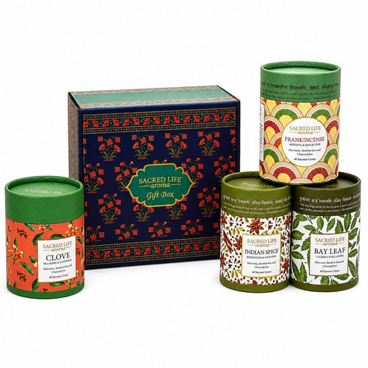 Sacred Life Aranyaka Aroma Gift Box (160 Dhoop Cones)