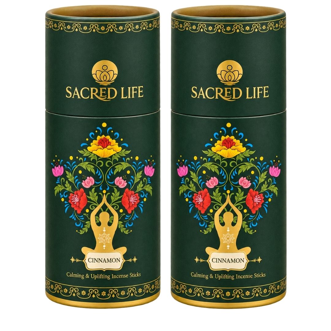 Sacred Life Cinnamon Incense Sticks – Pack of 2 | Calming & Uplifting Fragrance