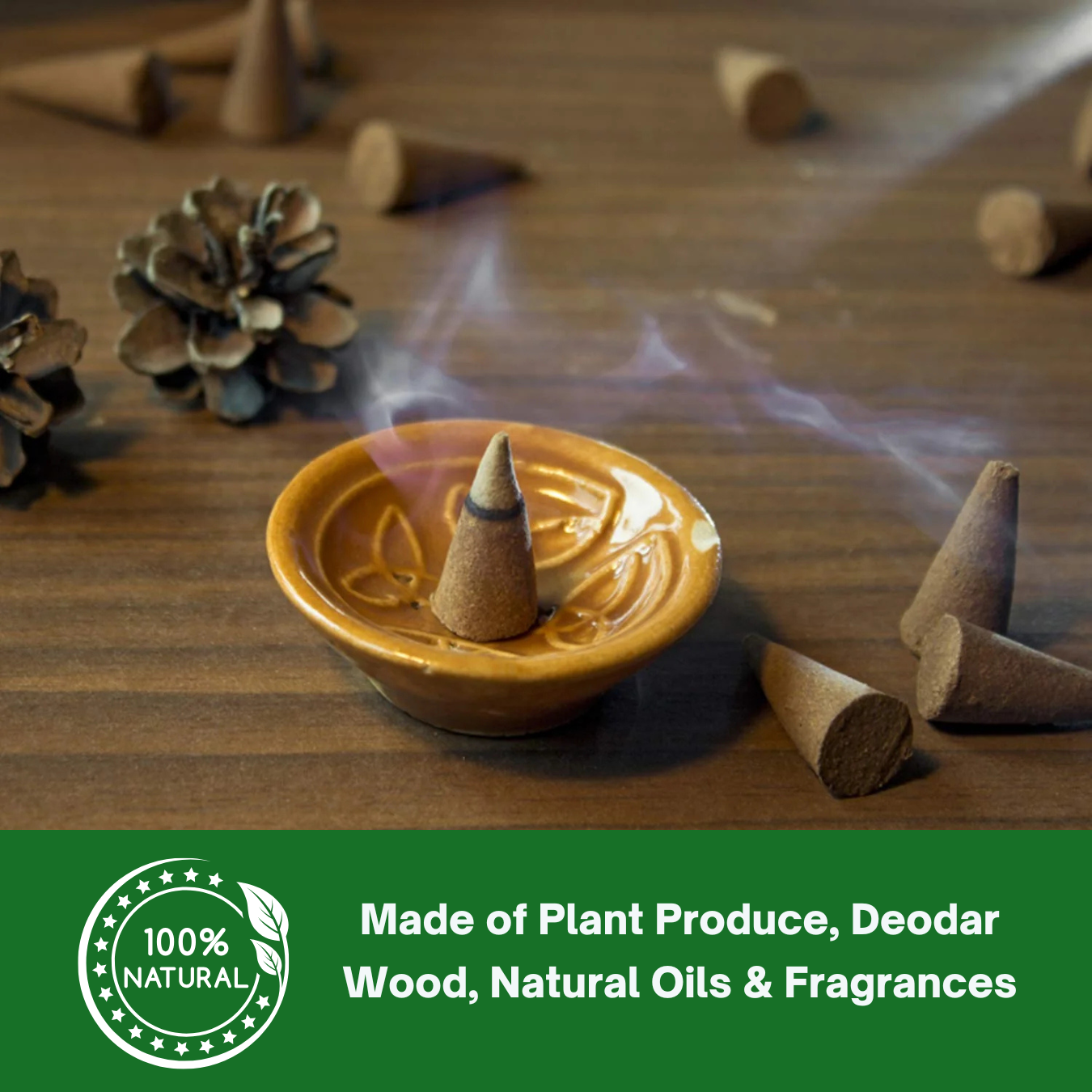 SACRED LIFE Dry Dhoop CLOVE Incense Cones | Burning Time 35 Minutes | Low Smoke Dhoop for Pooja | Positivity | Aromatherapy | Meditation | Yoga | 100% Organic & Charcoal Free