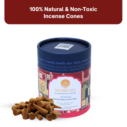 Sacred Life Guggal Incense Dhoop Cones