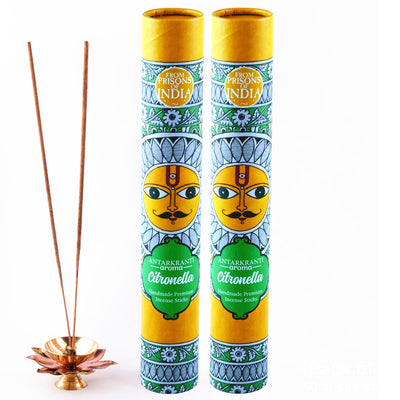ANTARKRANTI | CITRONELLA Incense Sticks | 100% Natural and Charcoal Free | Handcrafted Agarbatti for Positive Energy & Yoga Meditation| Pooja Item for Home| Burning Time- 35-40 Mins