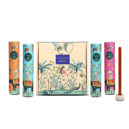 Antarkranti Yoga Incense Sticks | Mysore-Chandan Musk Lotus & Tulsi | Pack of 4 | Bambooless Agarbatti | Sacred Life