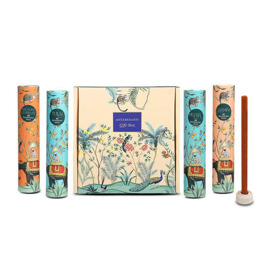 Sacred Life | Yoga Incense Sticks | Mysore-Chandan Musk Tulsi & Jasmine | Pack of 4 | Bambooless Agarbatti | Antarkranti