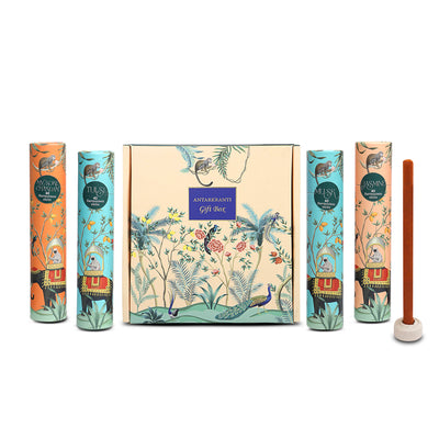 Sacred Life | Yoga Incense Sticks | Mysore-Chandan Musk Tulsi & Jasmine | Pack of 4 | Bambooless Agarbatti | Antarkranti