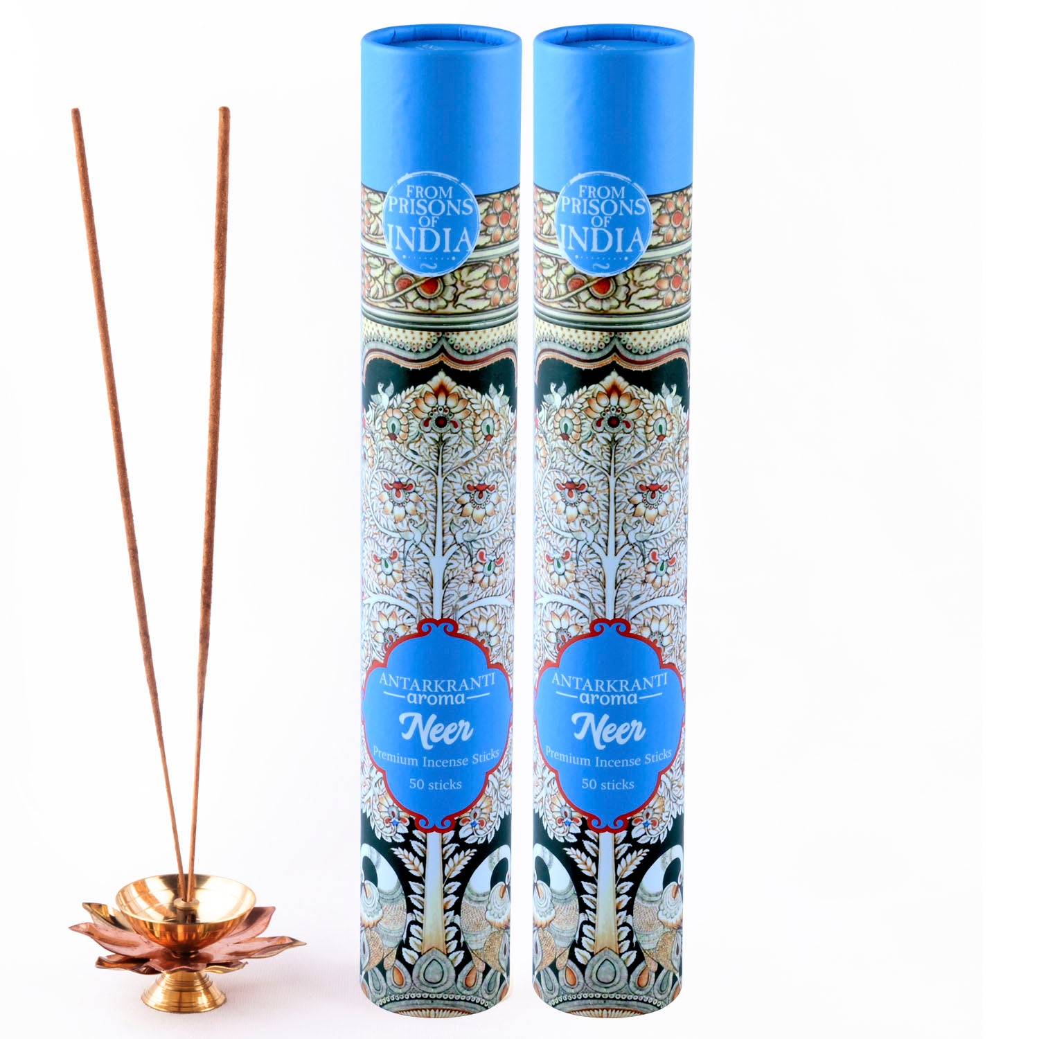 ANTARKRANTI Neer Incense Sticks | 100% Natural and Charcoal Free | Handcrafted Agarbatti for Positive Energy & Yoga Meditation| Pooja Item for Home| Burning Time- 35-40 Mins | Fragrance of Water