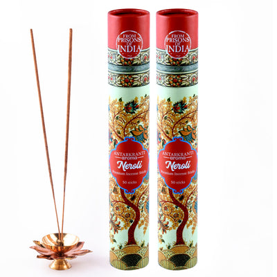ANTARKRANTI | NEROLI Incense Sticks | 100% Natural and Charcoal Free | Handcrafted Agarbatti for Positive Energy & Yoga Meditation| Pooja Item for Home | The Feel of Luxury