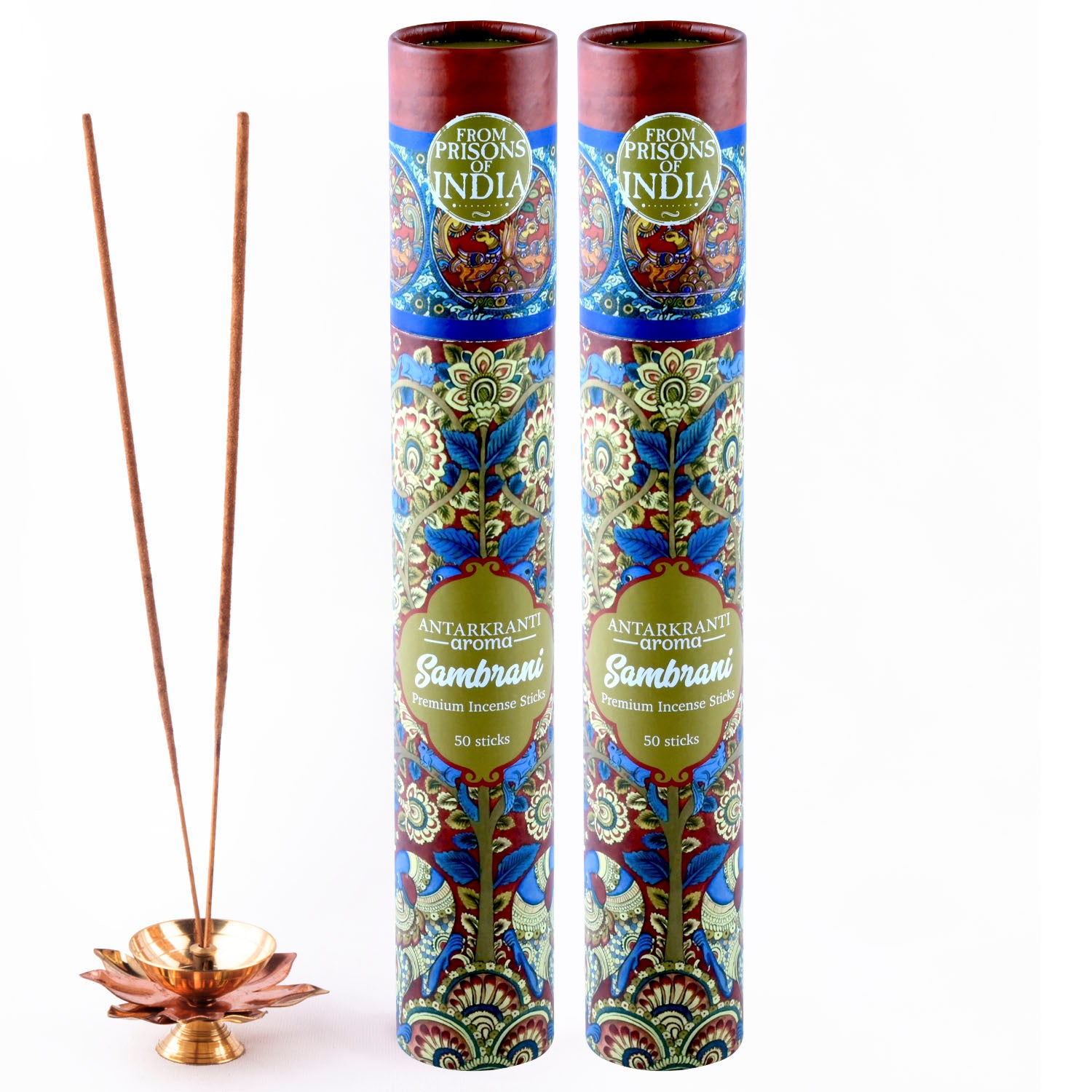 Antarkranti SAMBRANI Incense Stick | 100% Natural & Charcoal Free | Handcrafted Agarbatti for Positive Energy, Yoga & Meditation | Temple Fragrance | Sacred Life