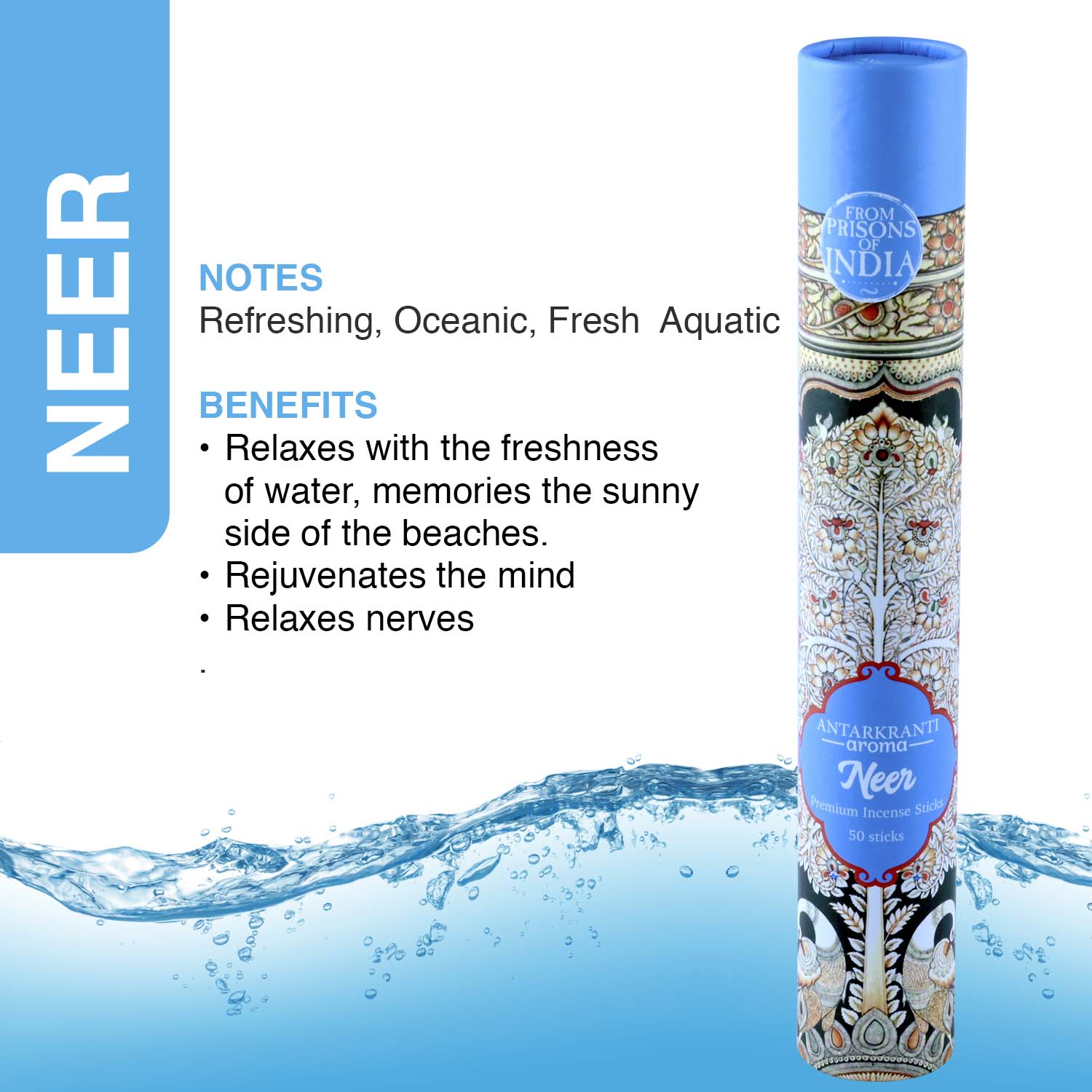 Antarkranti Relaxation Aromatherapy Incense Pack | Pack of 4 Low Smoke, 200 Premium Incense Sticks | Neer, Sambrani, Tuberose, Kapurkachri