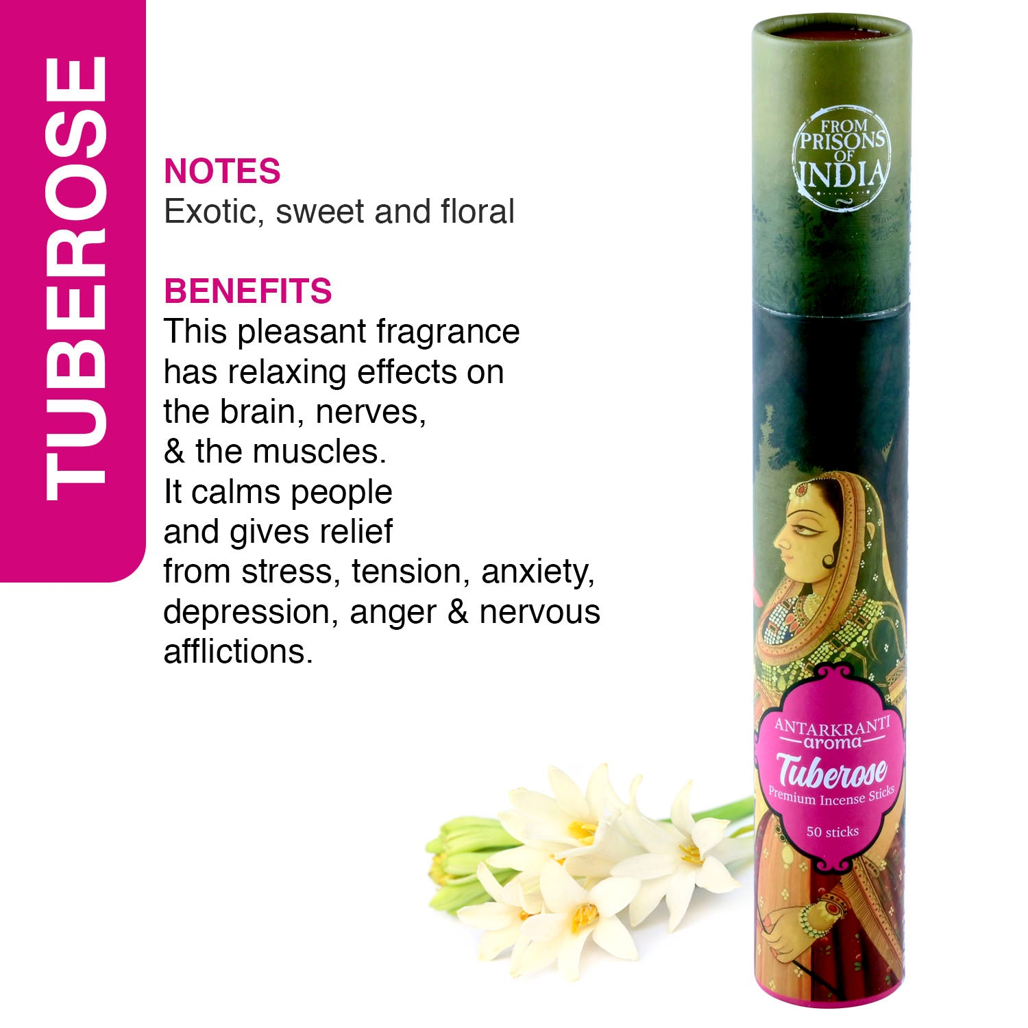 ANTARKRANTI, TUBEROSE Attar Incense Sticks