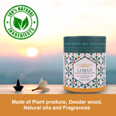 ANTARKRANTI ENERGY PACK | Dry Dhoop Incense Cones | Loban, Cinnamon, Bay Leaf, Clove, Frankincense, Indian Spice