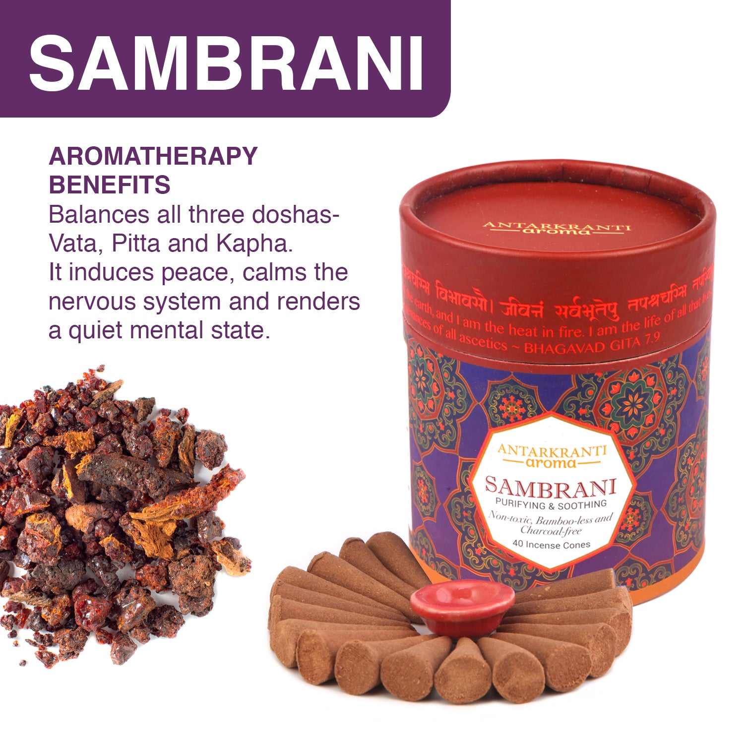 SACRED LIFE Awadh Aroma Gift Box | Premium Dry Dhoop Incense Cones | Guggal, Loban, Cinnamon, Sambrani | 160 Handmade Incense Cones