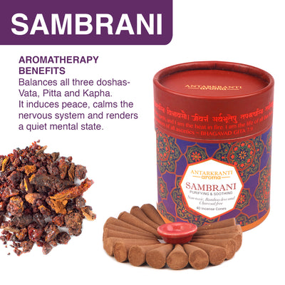 Awadh Aroma Gift Box | Premium Dry Dhoop Incense Cones | Guggal, Loban, Clove, Sambrani | 160 Handmade Incense Cones