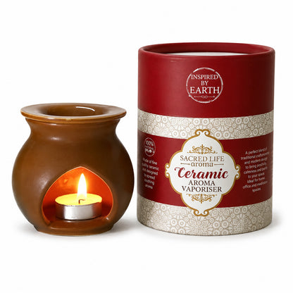 Aroma Oil Burner Brown