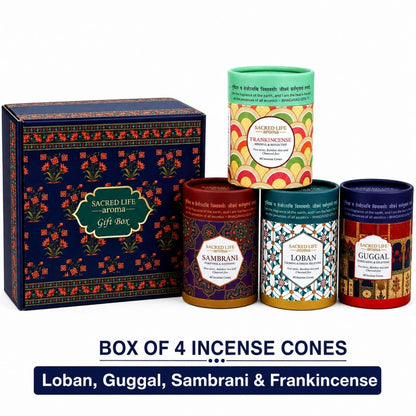 Sacred Life Aranyaka Aroma Gift Box (160 Dhoop Cones)