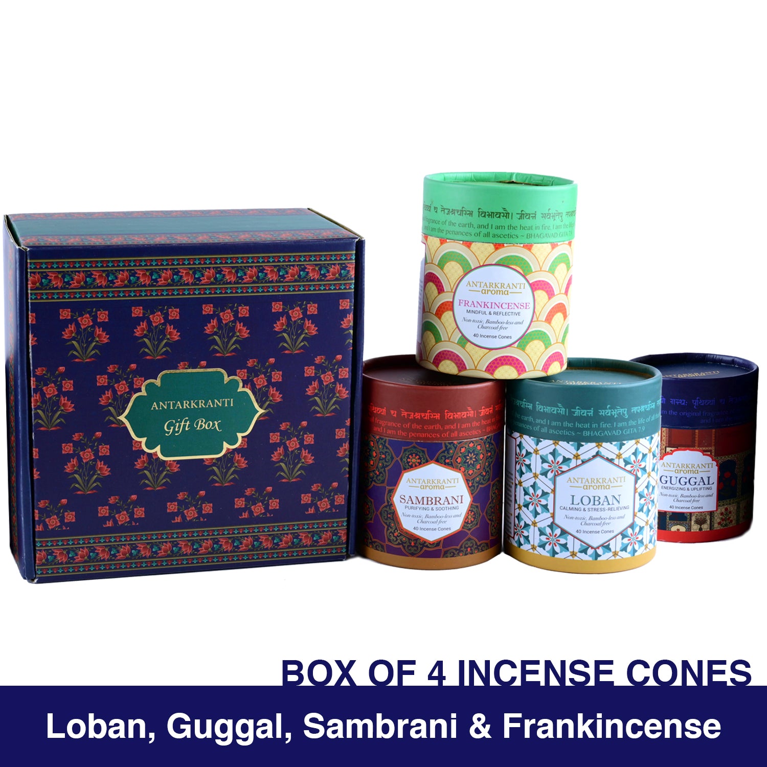 SACRED LIFE Aranyaka Aroma Gift Box for Diwali Durga Puja and Festive Seasons | Premium Dry Dhoop Incense Cones | Guggal, Loban, Sambrani & Frankincense | 160 Handmade Incense Cones | Home-Decor Yoga and Meditation