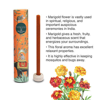 Antarkranti Yoga Incense Sticks Combo | Marigold Mysore-Chandan Lotus & Tulsi | Pack of 4 | Bambooless Agarbatti | Sacred Life