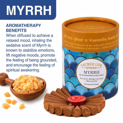 Sacred Life Myrrh Dry Dhoop Incense Cones